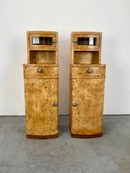 Tables de chevet art déco en bois de racine de peuplier, Antiquités & Art, Enlèvement