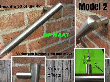 Uw inox trapleuning OP MAAT - rvs leuning - inox leuningen, Enlèvement, Neuf, Escalier, 4 mètres ou plus