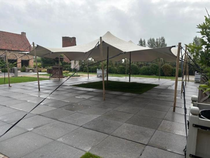 TE KOOP 2dehands Zeil 10m x 12M, Hobby en Vrije tijd, Feestartikelen | Verhuur, Gebruikt, Ophalen