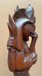 Oude Ganesh en leeuw - houtsnijwerk Bali Indonesië, Antiek en Kunst, Ophalen of Verzenden