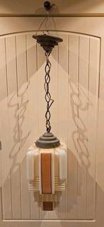 Unieke Art Deco hanglamp, Ophalen of Verzenden, Gebruikt