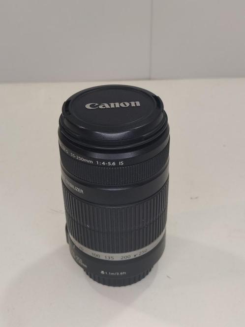 Canon EF-S 55-250mm f/4-5.6 IS Zoomlens, Audio, Tv en Foto, Foto | Lenzen en Objectieven, Zo goed als nieuw, Telelens, Zoom, Ophalen of Verzenden