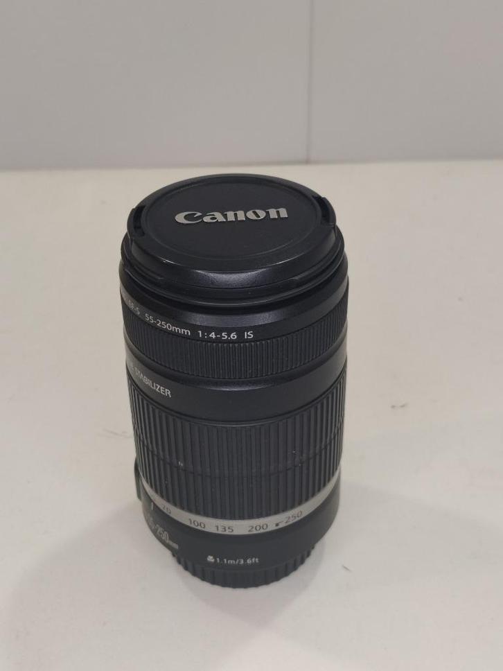 Canon EF-S 55-250mm f/4-5.6 IS Zoomlens, Audio, Tv en Foto, Foto | Lenzen en Objectieven, Zo goed als nieuw, Telelens, Zoom, Ophalen of Verzenden