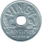 20 centimes Etat Vichy français 1941, Enlèvement ou Envoi, Monnaie en vrac, France