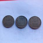 Lot 10 francs zilver france 1931/32/33, Zilver, Ophalen of Verzenden