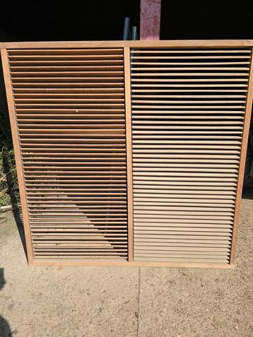 Hardhouten tuinscherm 180x180 cm beweegbare lamellen, Tuin en Terras, Ophalen, Nieuw