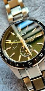 Seiko presage automatic GMT sharp edge serie (SPB219J1), Handtassen en Accessoires, Horloges | Heren, Ophalen, Zo goed als nieuw