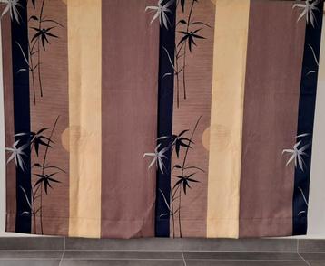 TENTURE OCCULTANTE POLYESTER (OCRE-NOIR), Neuf, Enlèvement ou Envoi, Noir, 100 à 150 cm