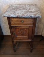 Antieken nachtkastje met marmer blad, Huis en Inrichting, Ophalen