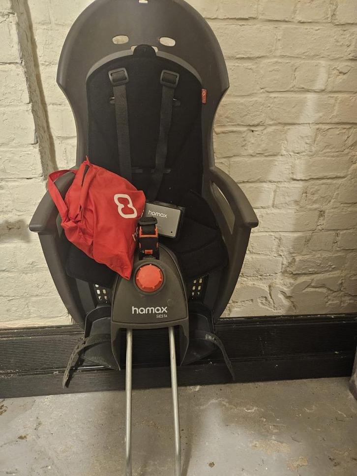 Hamax Siesta babyfietszitje + waterdichte hoes, Fietsen en Brommers, Fietsaccessoires | Overige Fietsaccessoires, Zo goed als nieuw