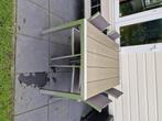 Tuintafel met 4 stoelen, Jardin & Terrasse, Tables de jardin, Rectangulaire, Enlèvement, Utilisé, Aluminium