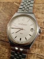 Vintage Zwitsers herenhorloge LesBeaux 50m, Handtassen en Accessoires, Horloges | Antiek, Overige merken, Staal, Met bandje, Verzenden