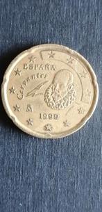 Zeldzame Spaanse munt 20 Cent, 1999 Cervantes, Enlèvement ou Envoi, Monnaie en vrac