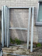 dubbele tuinpoort gegalvaniseerd, Tuin en Terras, Ophalen, Zo goed als nieuw