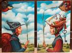 Tweeluik “Lucht” en “Water” door Boris Shapiro, Antiek en Kunst, Ophalen