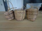 3 rotan plantenhangpotten voor binnen of buiten, Enlèvement ou Envoi, Comme neuf, Autour de, Intérieur