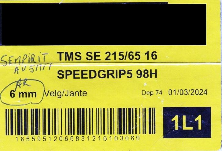 Pneus hiver SEMPERIT 4 Pces + jantes aciers 215/65 R16, Auto-onderdelen, Banden en Velgen, Band(en), Winterbanden, 16 inch, 215 mm