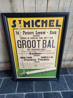 Oude affiche 1936 St-Michel reclame mancave, Verzamelen, Ophalen