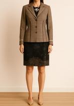 Caroline Biss wolmix blazer maat 38, Maat 38/40 (M), Bruin, Ophalen of Verzenden, Zo goed als nieuw