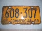 authentieke usa nummerplaat new york commercial 1958 roest, Ophalen of Verzenden, Gebruikt, Auto's