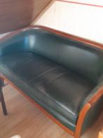 Sofa en cuir vert foncé, Huis en Inrichting, Zetels | Zetels en Chaises Longues, Ophalen, Zo goed als nieuw, Leer