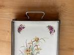 Art-Deco dienblad met metalen montuur, Ophalen of Verzenden