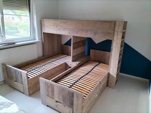 Hoogslapers en stapelbedden steigerhout, Kinderen en Baby's, Kinderkamer | Stapelbedden en Hoogslapers, Nieuw, Ophalen of Verzenden