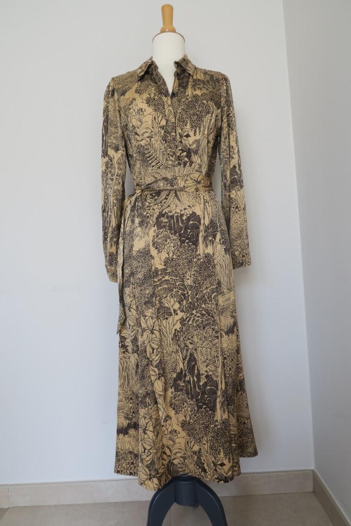 Midi jurk Xandres - M 34, Kleding | Dames, Jurken, Nieuw, Maat 34 (XS) of kleiner, Beige, Onder de knie, Ophalen of Verzenden