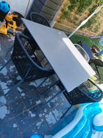 Grijze tuintafel met 4 geweven stoelen, Enlèvement, Carré