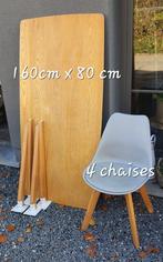 Table salle à manger avec chaises, Maison & Meubles, Quatre personnes, 150 à 200 cm, Enlèvement, Utilisé