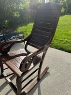 Schommelstoel teak, Huis en Inrichting, Stoelen, Ophalen, Gebruikt, Bruin, Hout