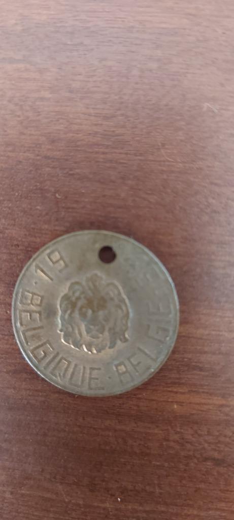 oude Belgische belasting munt voor honden - token 1949, Verzamelen, Overige Verzamelen, Gebruikt, Ophalen of Verzenden