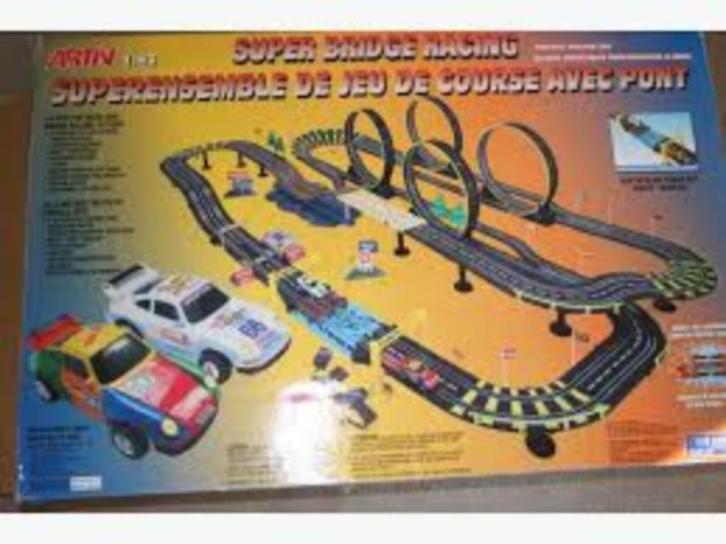 racebaan Artin met brug en rondeteller, Kinderen en Baby's, Speelgoed | Racebanen, Gebruikt, Racebaan, Elektrisch, Met looping