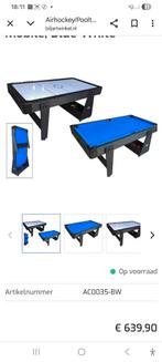 Poolbiljart en airhocky tafel, Sport en Fitness, Biljarten en Poolen, Ophalen, Zo goed als nieuw, Pooltafel