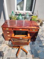 Massief hardhouten bureau bootstijl Starbay, Antiek en Kunst, Ophalen