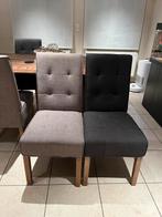 6 eetkamerstoelen lichtgrijs donkergrijs, Huis en Inrichting, Stoelen, Ophalen, Zo goed als nieuw, Vijf, Zes of meer stoelen, Stof