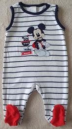 Barboteuse coton sans manches Mickey - T62 - Disney - NEUF, Kinderen en Baby's, Babykleding | Maat 62, Ophalen, Nieuw, Disney
