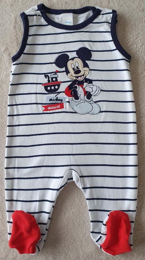 Barboteuse coton sans manches Mickey - T62 - Disney - NEUF, Kinderen en Baby's, Babykleding | Maat 62, Nieuw, Jongetje of Meisje