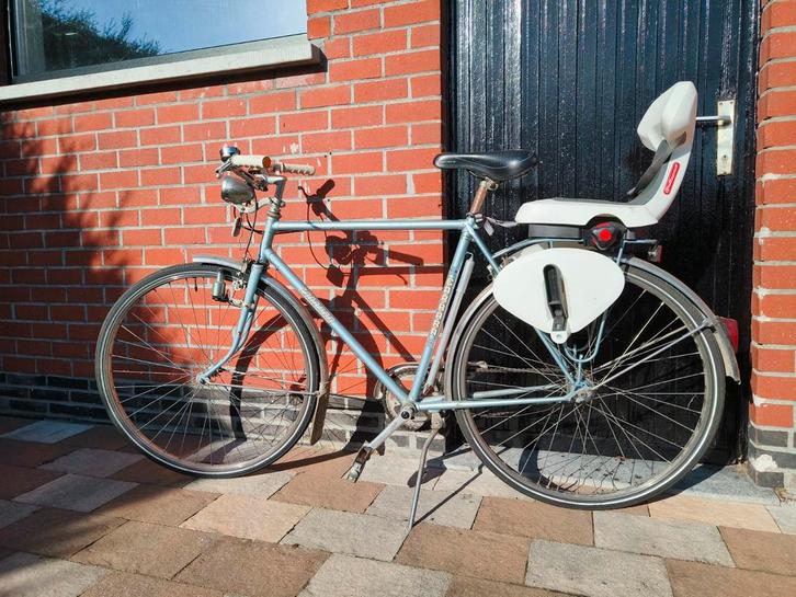 Vintage herenfiets Carrara, lichtblauw., Fietsen en Brommers, Fietsen | Oldtimers, Jaren '60 of nieuwer, Ophalen