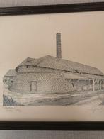 FRATEUR Steenfabriek....pentekening/ets..Noeveren/BOOM.18/50, Antiek en Kunst, Kunst | Tekeningen en Fotografie, Ophalen of Verzenden