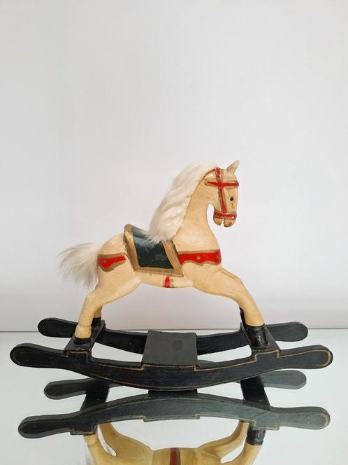 Mooi vintage handbeschilderd houten schommelpaardje, Antiek en Kunst, Antiek | Speelgoed, Ophalen of Verzenden