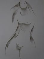dessin Rudi Pillen femme nue stylisée, Antiquités & Art, Enlèvement ou Envoi