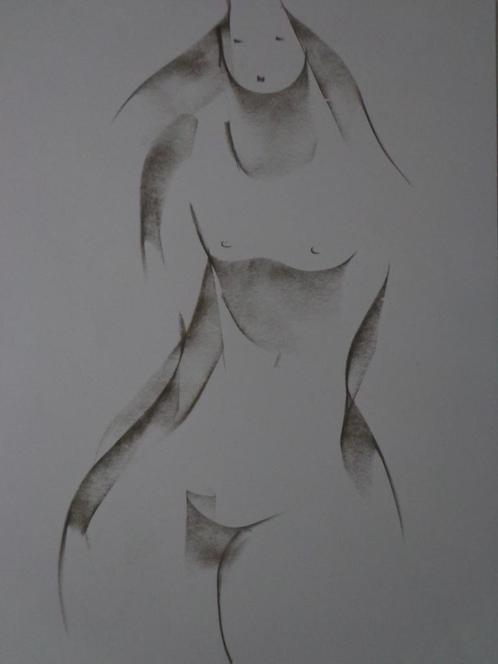 dessin Rudi Pillen femme nue stylisée, Antiquités & Art, Art | Dessins & Photographie, Enlèvement ou Envoi