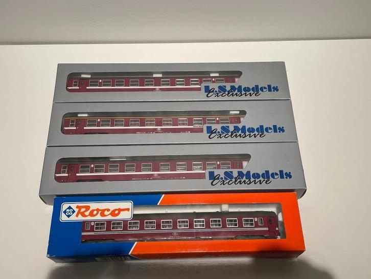 Set NMBS K4, ex USI: LS Models + Roco - nieuw, Hobby en Vrije tijd, Modeltreinen | H0, Nieuw, Treinset, Gelijkstroom, Roco, Analoog