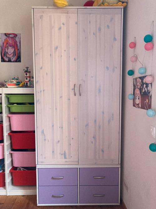 Garde-robe enfant Flexa + commode 4 tiroirs, Maison & Meubles, Armoires | Casiers, Utilisé