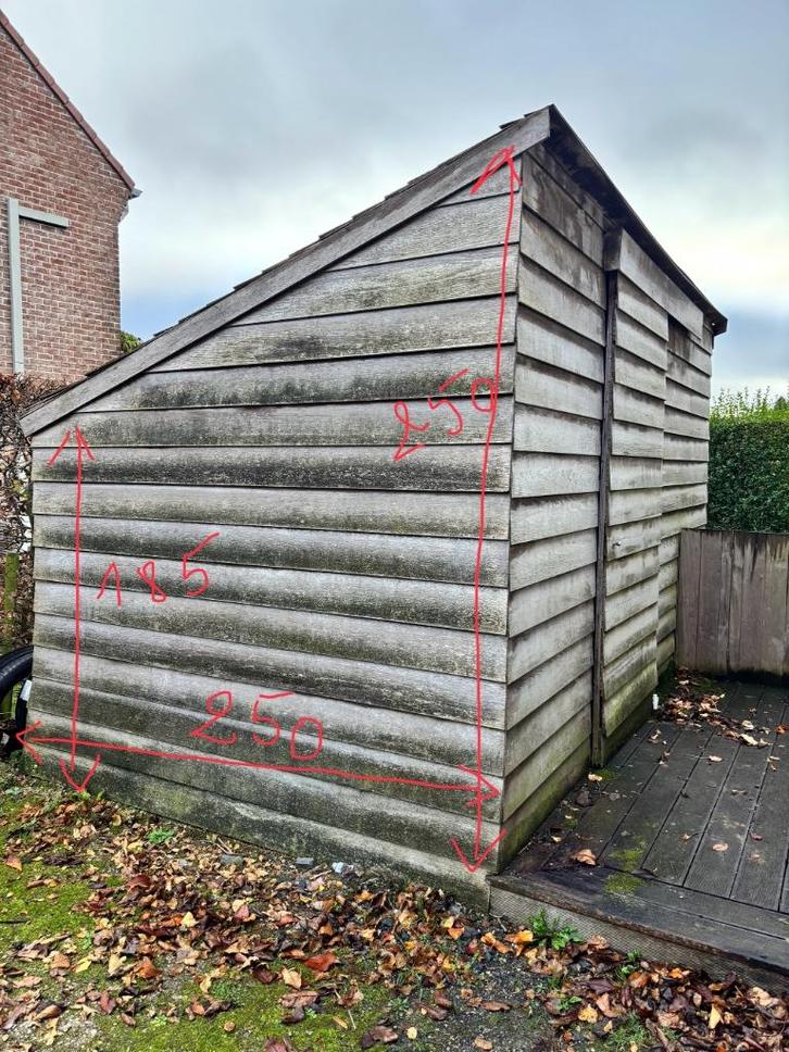 Cabane jardin, Tuin en Terras, Tuinhuizen, Gebruikt, Blokhut, Hout, 250 tot 300 cm, 200 tot 400 cm, Zonder ramen, Ophalen