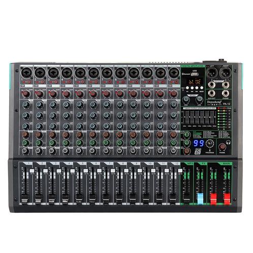 PA12 Professionele 12-kanaals mixer DJ controller met 99 DSP, Muziek en Instrumenten, Microfoons, Zo goed als nieuw, Instrumentmicrofoon
