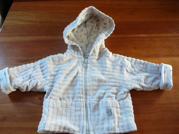 Lichtgrijs jasje van het merk Pirouette met kapje, Kinderen en Baby's, Babykleding | Maat 62, Gebruikt, Jongetje of Meisje, Jasje