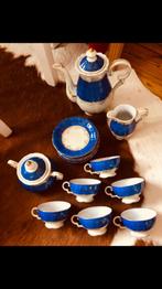 koffieservies blauw en goud, Antiek en Kunst, Ophalen of Verzenden