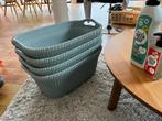 4 wasmanden Curver knit licht grijs/blauw, Ophalen, Zo goed als nieuw